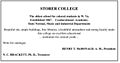 Advertisement for Storer College