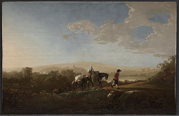 Aelbert Cuyp - Travelers in Hilly Countryside - 1942.637 - Cleveland Museum of Art