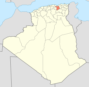 Map of Algeria highlighting Sétif
