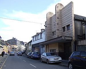 Rathkeale main street, with the former Central Cinema to right