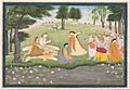 Attributed to Khushala, Indian, active late 18th century - The Gods Sing and Dance for Shiva and Parvati - Google Art Project
