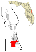 Location in Brevard County and the U.S. state of Florida