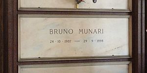 Bruno Munari grave Milan 2015