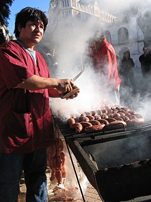 Buenos Aires - Plaza de Mayo - Puesto de choripanes