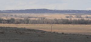 Camp Clarke bridge site view from N