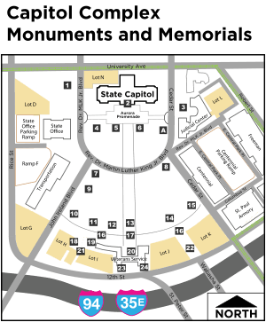 Capitol Monuments map-without key