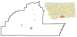 Location of Belfry, Montana