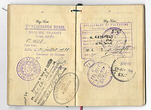 Carl Lutz issued visa from his posting in British Palestine - 1938, Jaffa