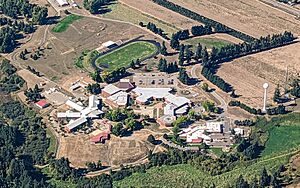 Chemawa Indian School Oregon - aerial - 2023