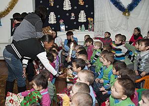 Children at the Belovodski Preschool Orphanage in Karabalta