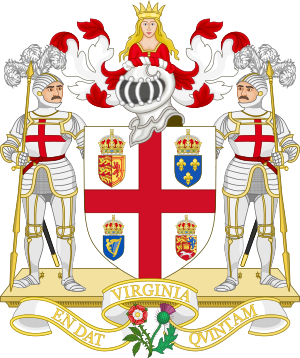 Coat of arms of the Virginia Colony (after 1714)