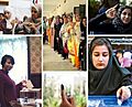 Collage of voting women in the 2010s - Syrian, Algerian, Pakistani, Jordanian, Egyptian, Iranian