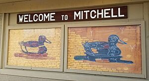 Corn Palace mural creation display