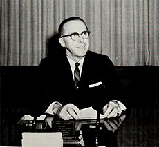 D. W. Colvard at desk (Reveille 1963)
