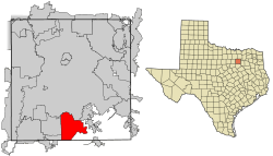 Location of Lancaster in Dallas County, Texas