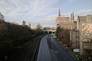 Denburn Road viewed from Union Bridge (geograph 6034497)