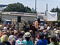 Earl Blumenauer speaks at opening ceremony for Blumenauer Bridge