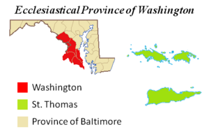 Ecclesiastical Province of Washington map