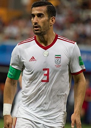 Ehsan Hajsafi at IRNPOR match 2018 FIFA World Cup.jpg