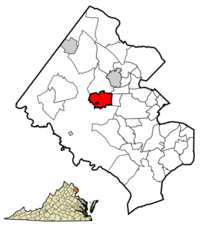 Location within Fairfax County
