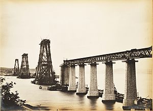 Forth Bridge - General view from back of Newhalls Inn, South Queensferry