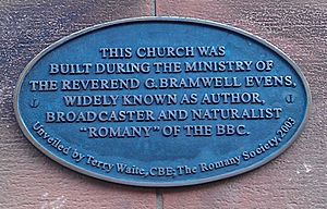 George Bramwell Evens - Romany - plaque at Carlisle
