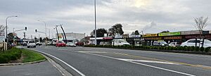 The main road in Huapai