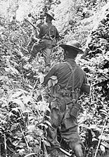 Indian soldiers patrol Burmese jungle 1944