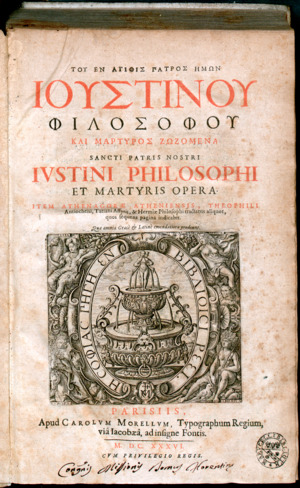 Iustini Philosophi et martyris Opera