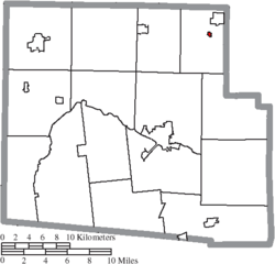 Location of Patterson in Hardin County