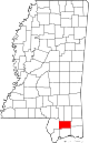 State map highlighting Stone County