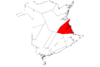 Map of New Brunswick highlighting Kent County.svg