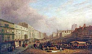 Market Place, Norwich, David Hodgson 1842