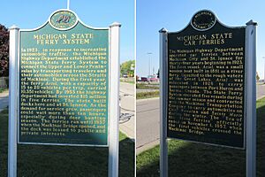 Michigan State Ferry System state historic marker