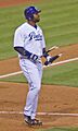 Milton Bradley broke the bat over his knee after striking out