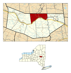 Location in Montgomery County and the state of New York.