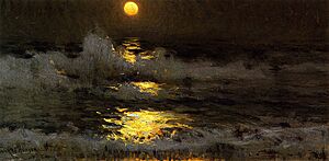 Moonlight--Moonlight on the Waters oil 1981 Frank Weston Benson