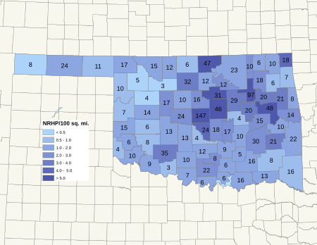 NRHP Oklahoma Map
