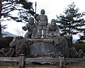 Ninigi-no-mikoto statues at Kunimigaoka