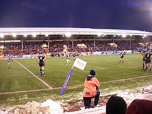 North stand, a snowy Pittodrie stadium - geograph.org.uk - 1120073