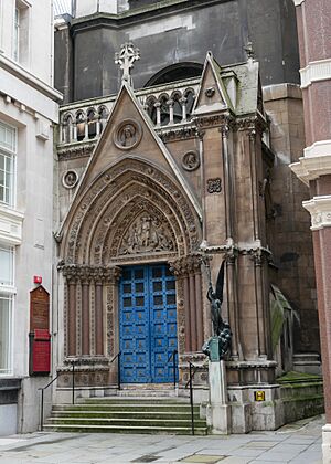 Northern Entrance to St Michael, Cornhill in the City of London