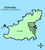 Location of Saint Peter Port in Guernsey