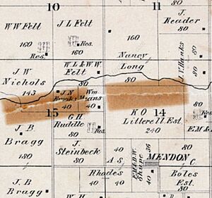 Plat Map, Mendon, Chariton Co. Missouri, 1876