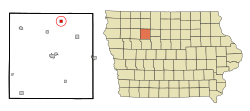 Location of Plover, Iowa
