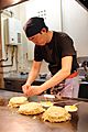 Preparing okonomiyaki in Hiroshima