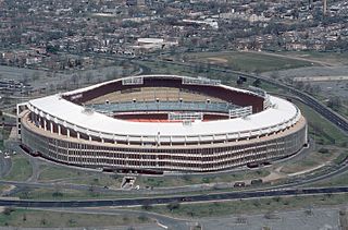 RFK Stadium aerial photo, 1988