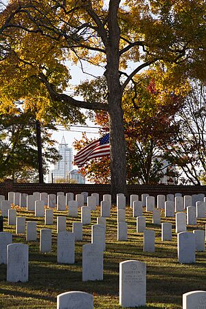 Raleigh National Cemetery in Fall
