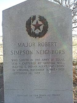 Robert Neighbors Texas Memorial Marker