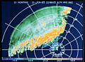 Sturmfront auf Doppler-Radar-Schirm