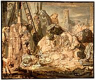 The Lamentation at the Foot of the Cross by Rembrandt van Rijn